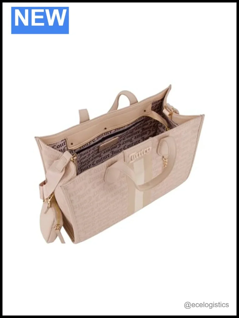 Juicy Couture State of My Heart Tote Bag - PU Leather Satchel Purse, Large
